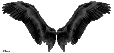Gif animé gothique ailes noires